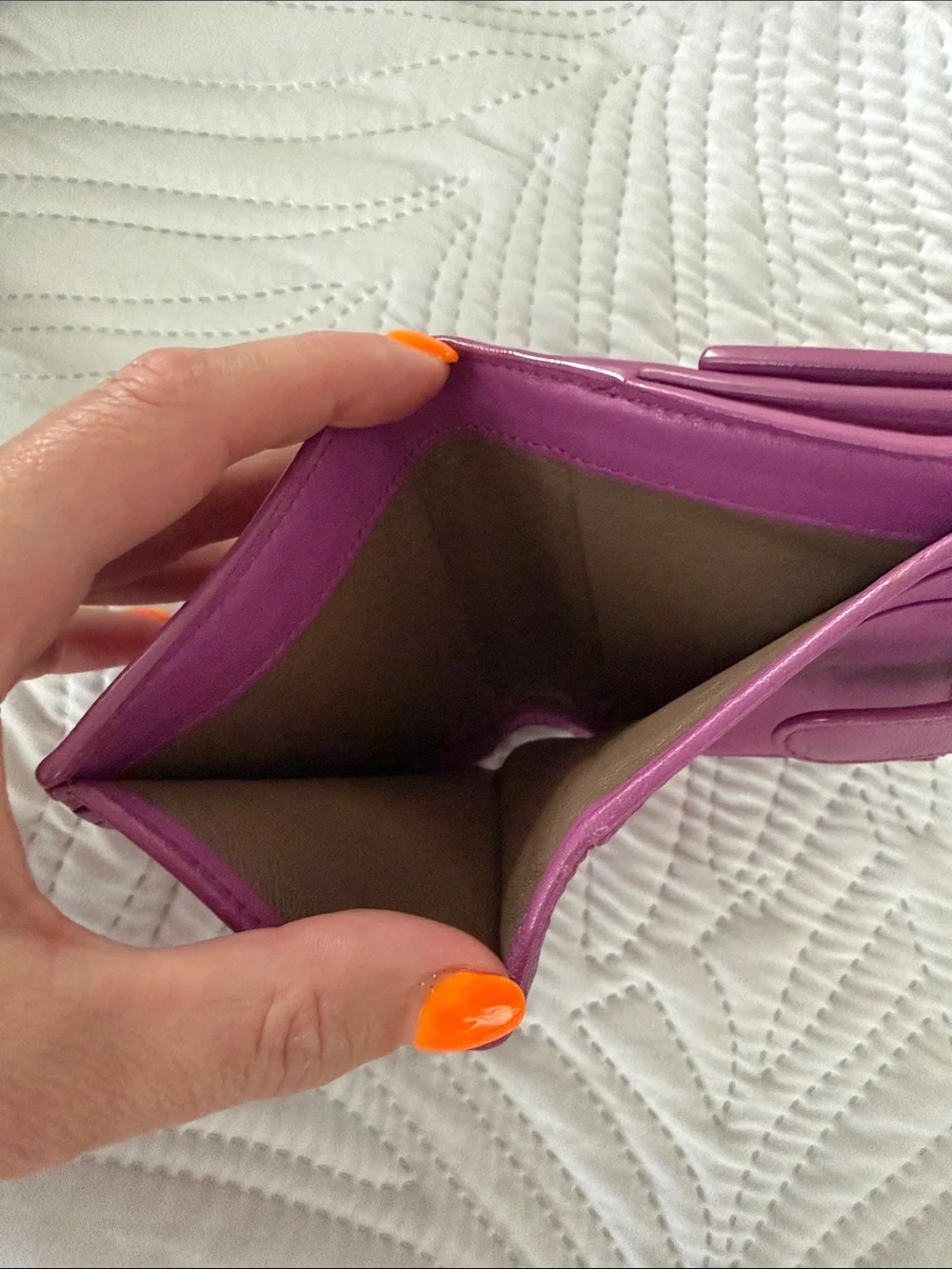 Bottega Veneta Intrecciato Fold-Over Wallet - Plum Purple